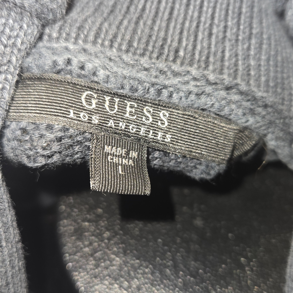 Guess Men's Charcoal Cable Knit Cardigan - Picture 3 of 7